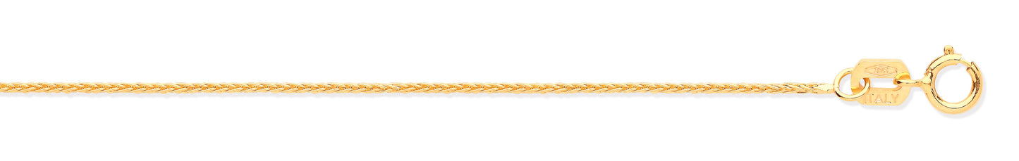 Yellow Gold 0.8mm Spiga Chain