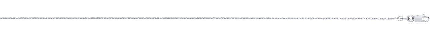 18ct White Gold 1.0mm Spiga Chain
