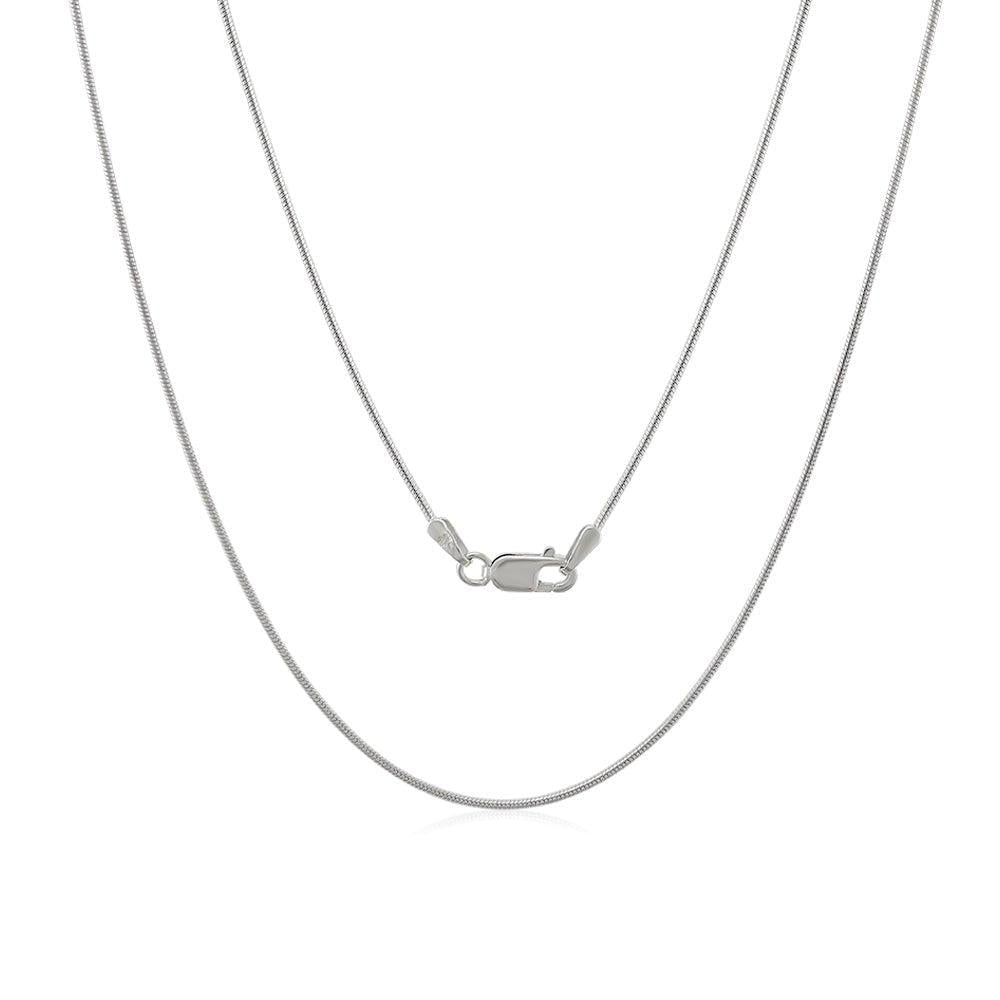 White Gold 0.9mm Round Snake Chain