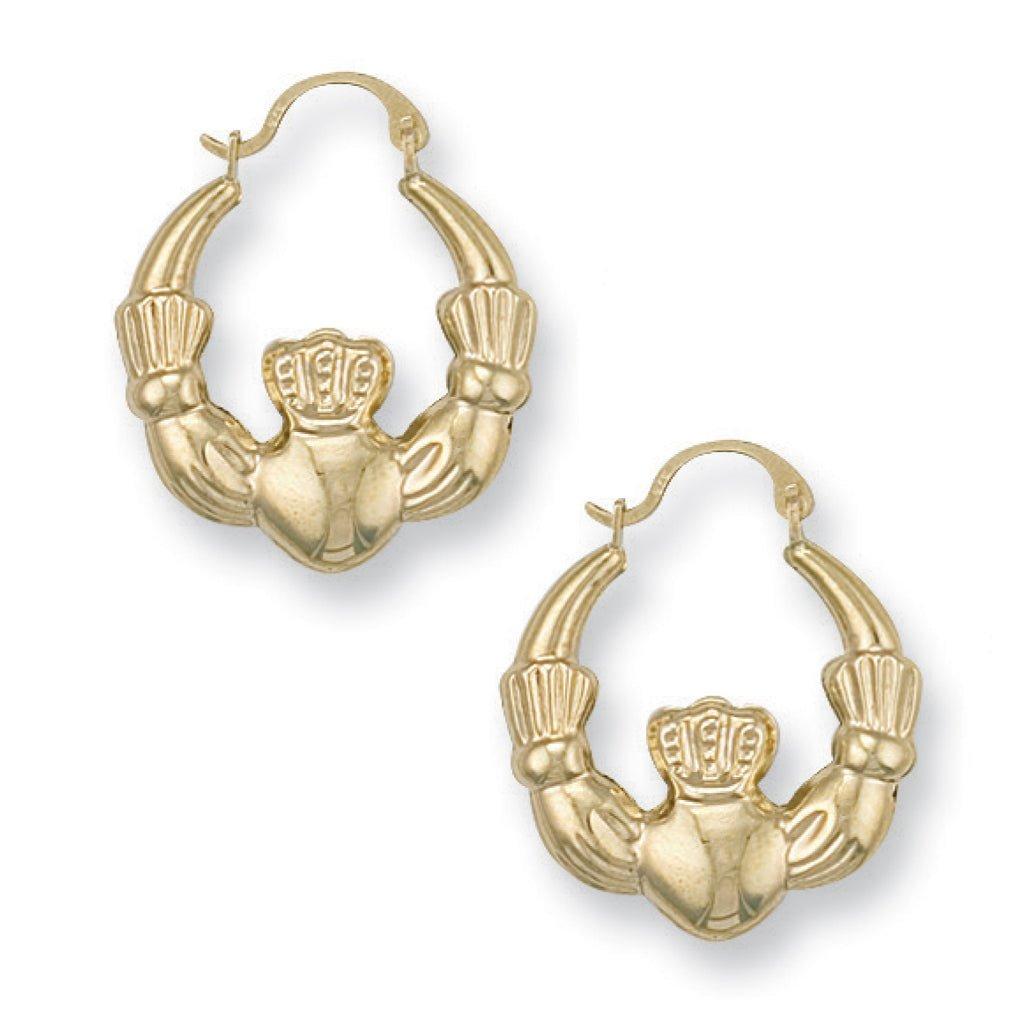 Yellow Gold Claddagh Creoles - 1.0g