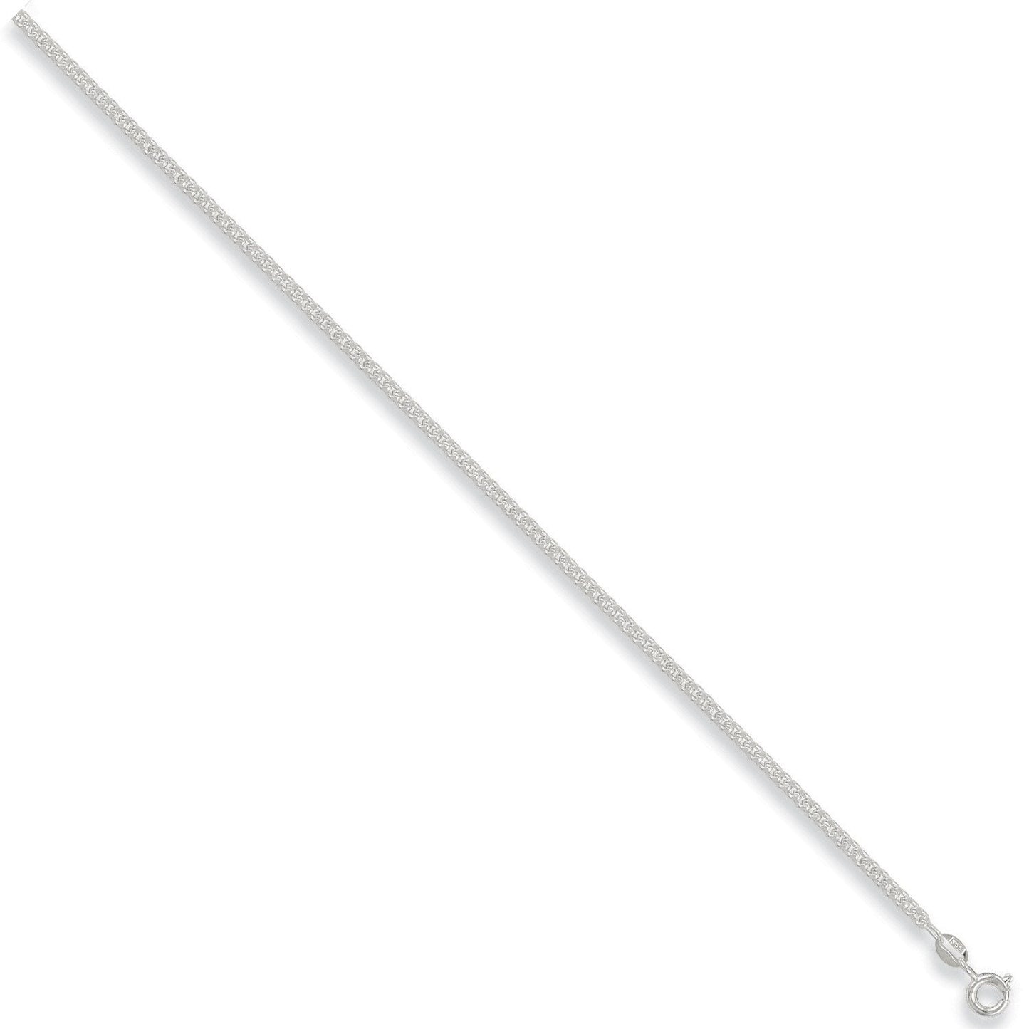 Silver 2.4mm Traditional Classic Curb Chain