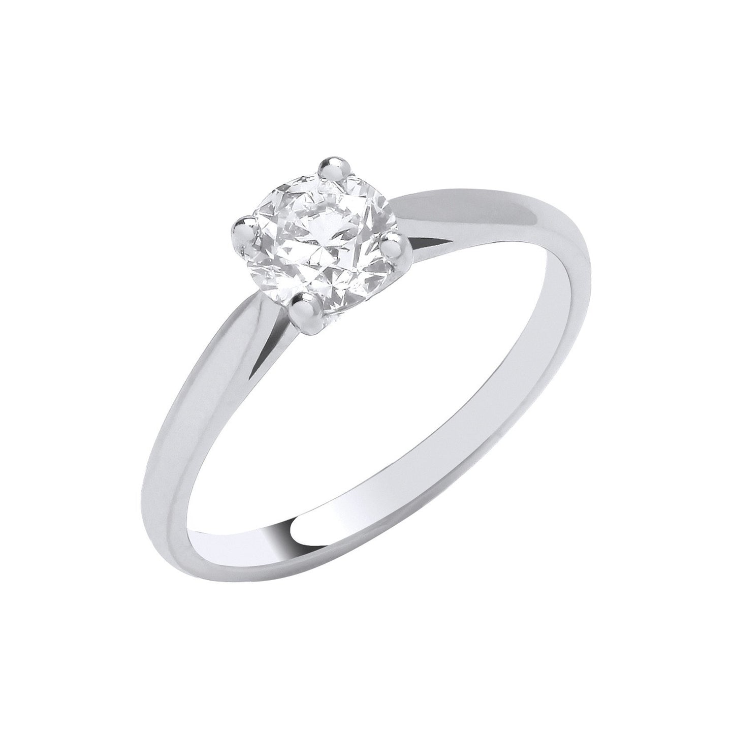 Platinum 0.70ct G/H-SI Diamond Engagement Ring