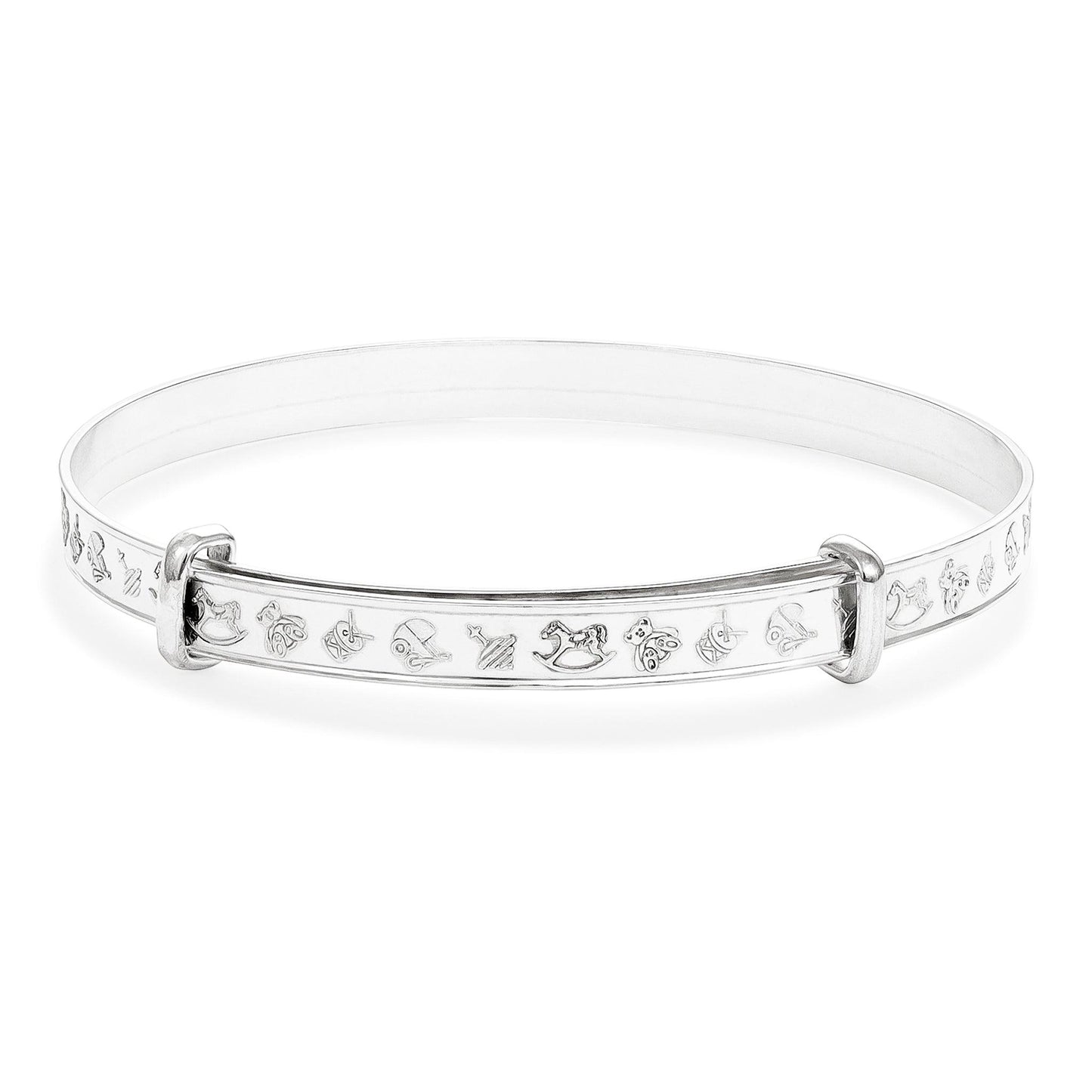 Silver Expandable Baby Bangle