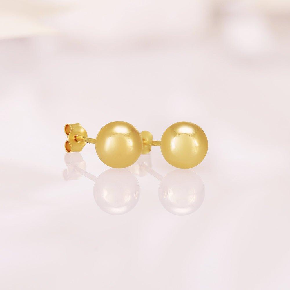 9ct Yellow Gold 6mm Ball Studs