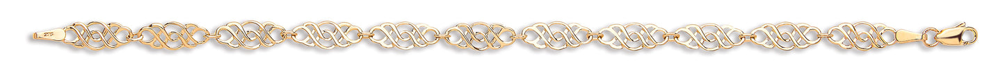 Yellow Gold Celtic Link Ladies Bracelet