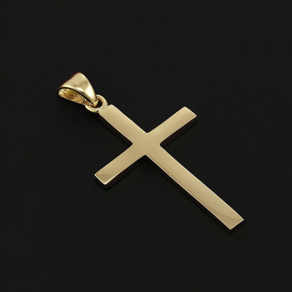 Yellow Gold Plain Cross - 18.7mm