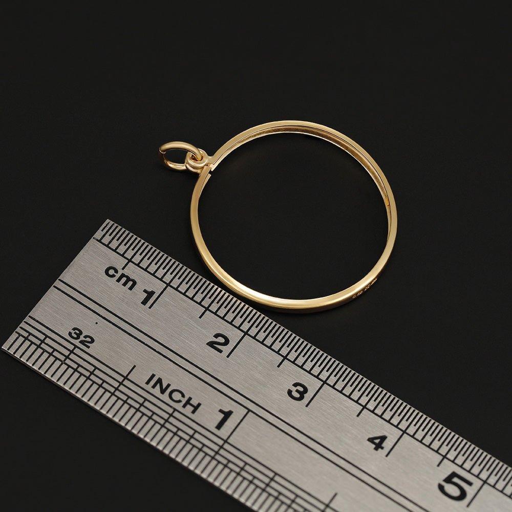 Yellow Gold Full Plain Sovereign Pendant Mount