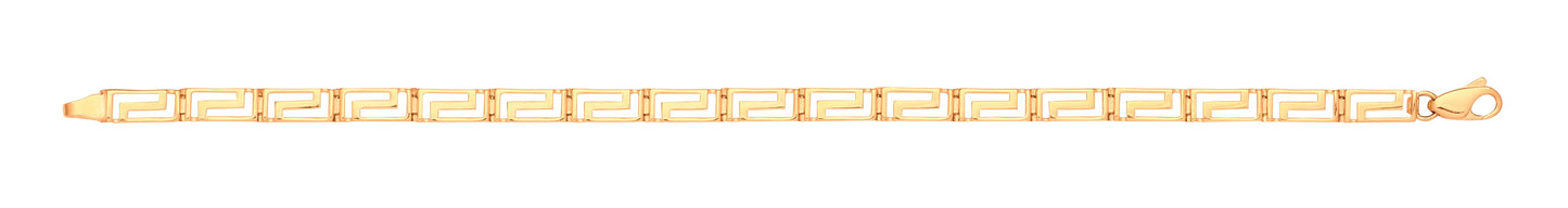 Yellow Gold Greek Key Graduated Collarette/Non Graduated Bracelet