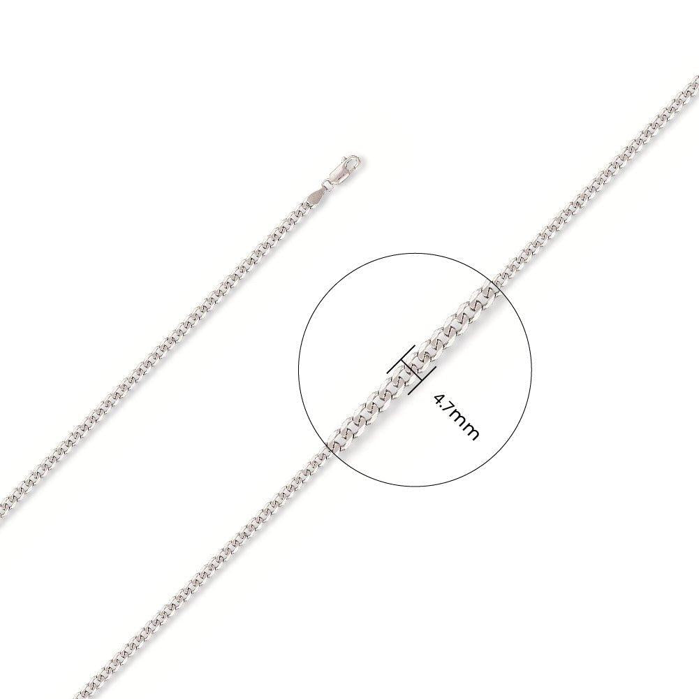 White Gold 4.7mm Curb Chain