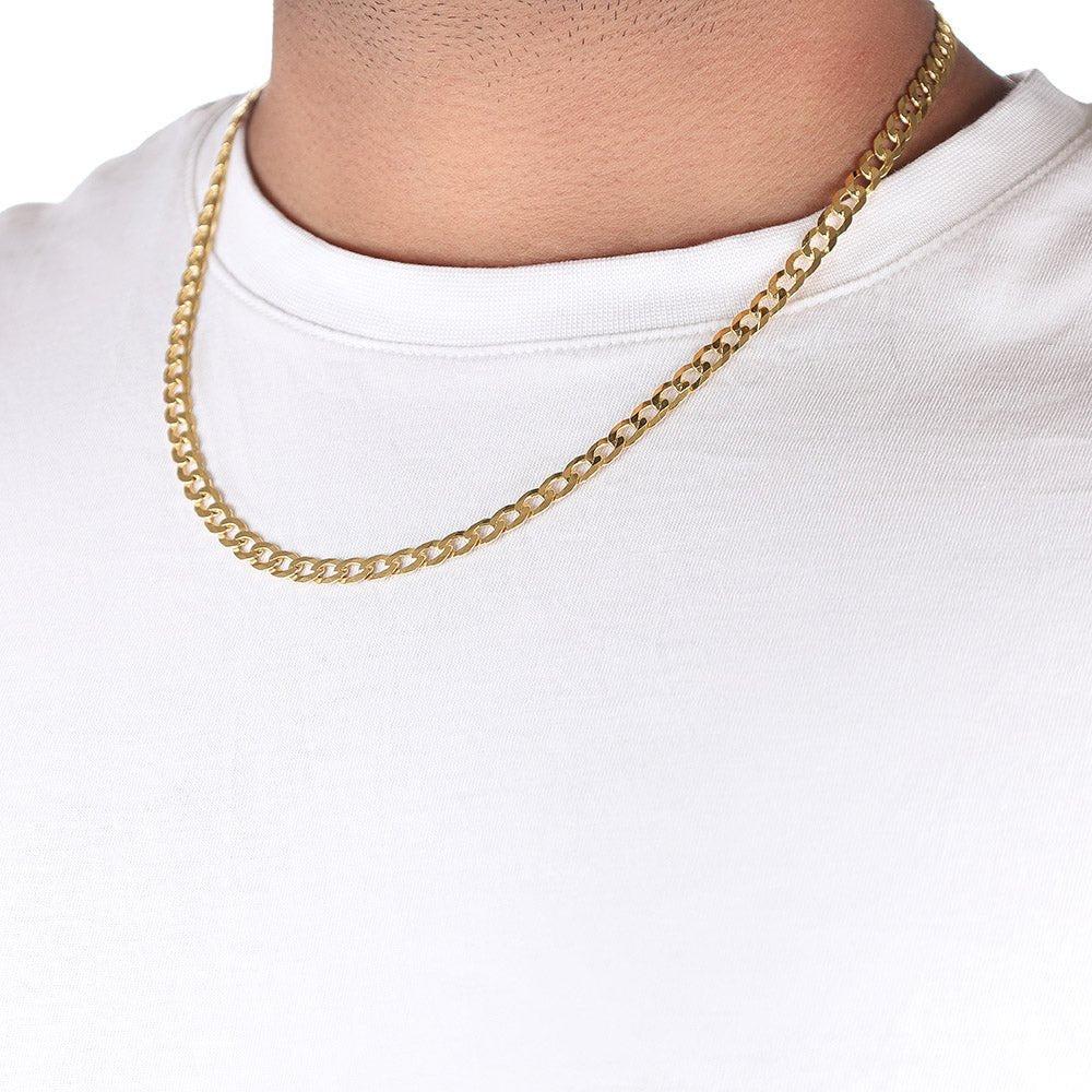 Yellow Gold 5.5mm Flat Curb Chain