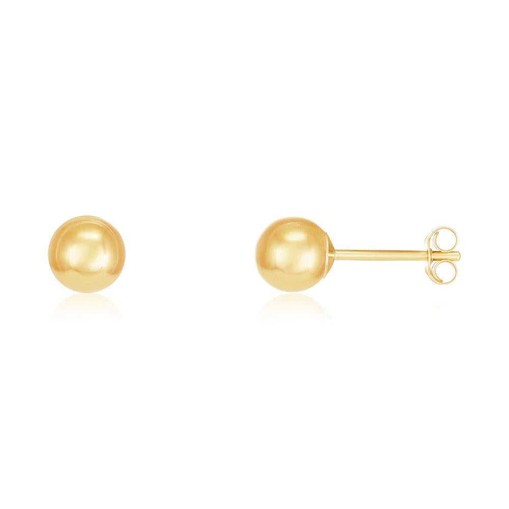 9ct Yellow Gold 5mm Ball Studs