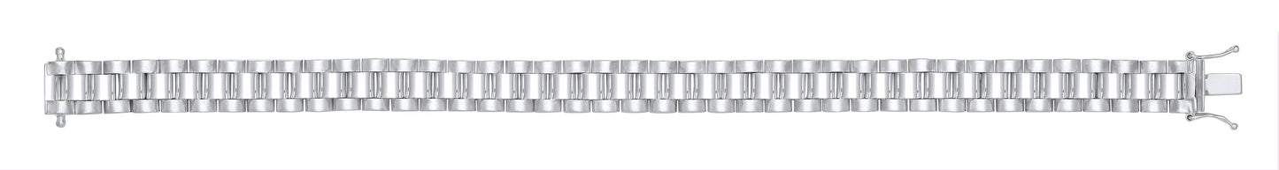 Silver 10mm Fancy Link Gents Bracelet