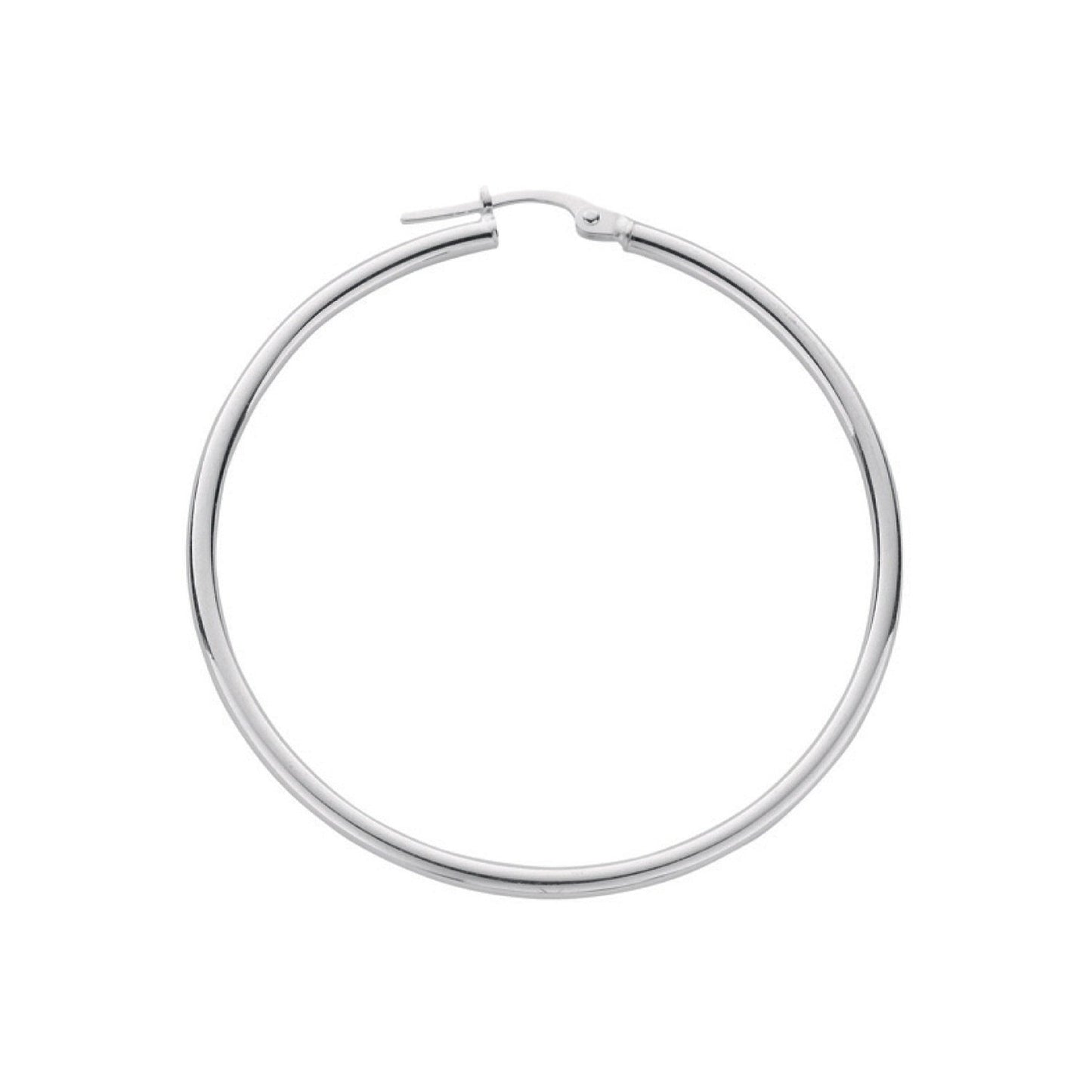 Silver Hoop Earrings - 3.8g