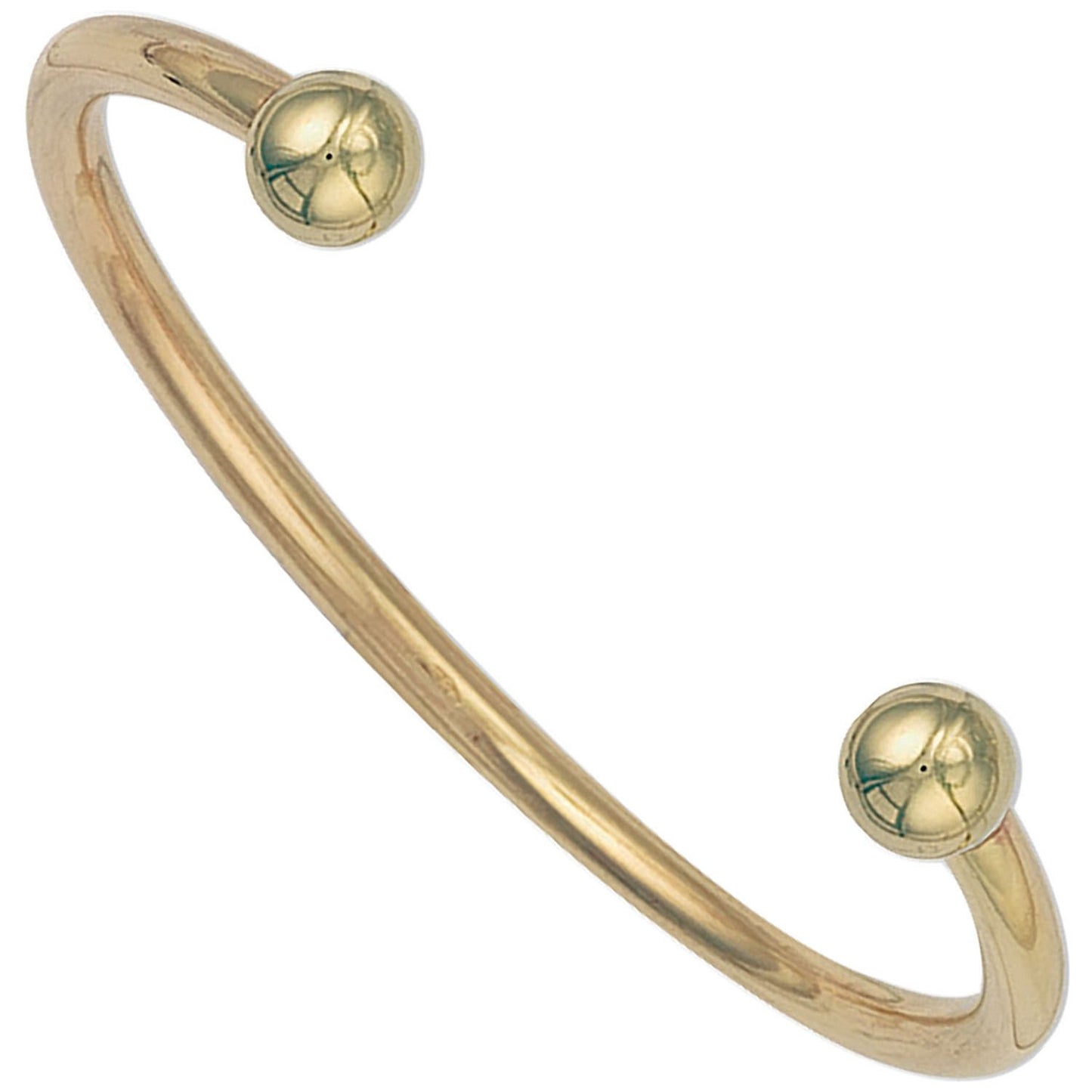 Yellow Gold Ladies/Gents 4mm Solid Torque Bangle