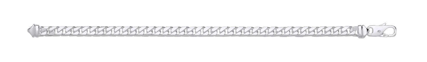 Silver 5.7mm Curb Gents 8" Bracelet