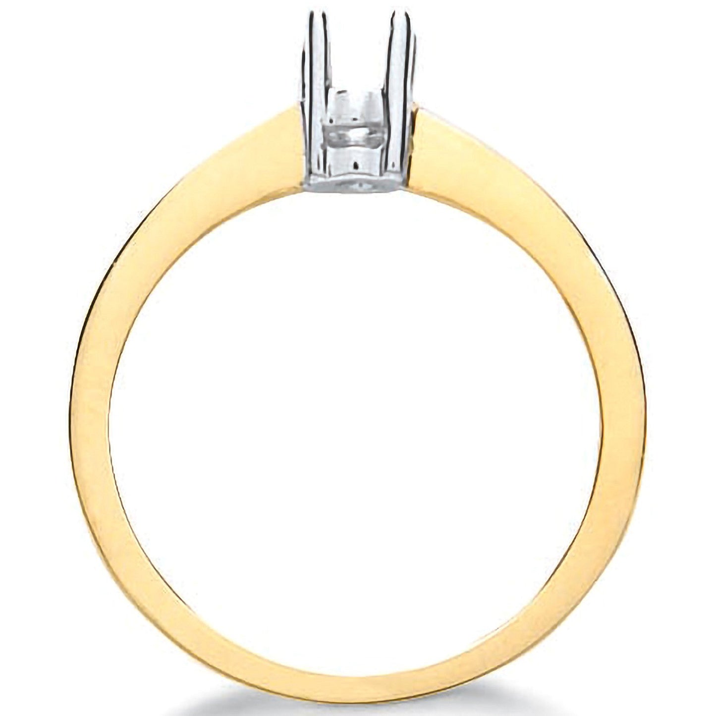 9ct Yellow Gold Ring Mount 0.10-0.15ct