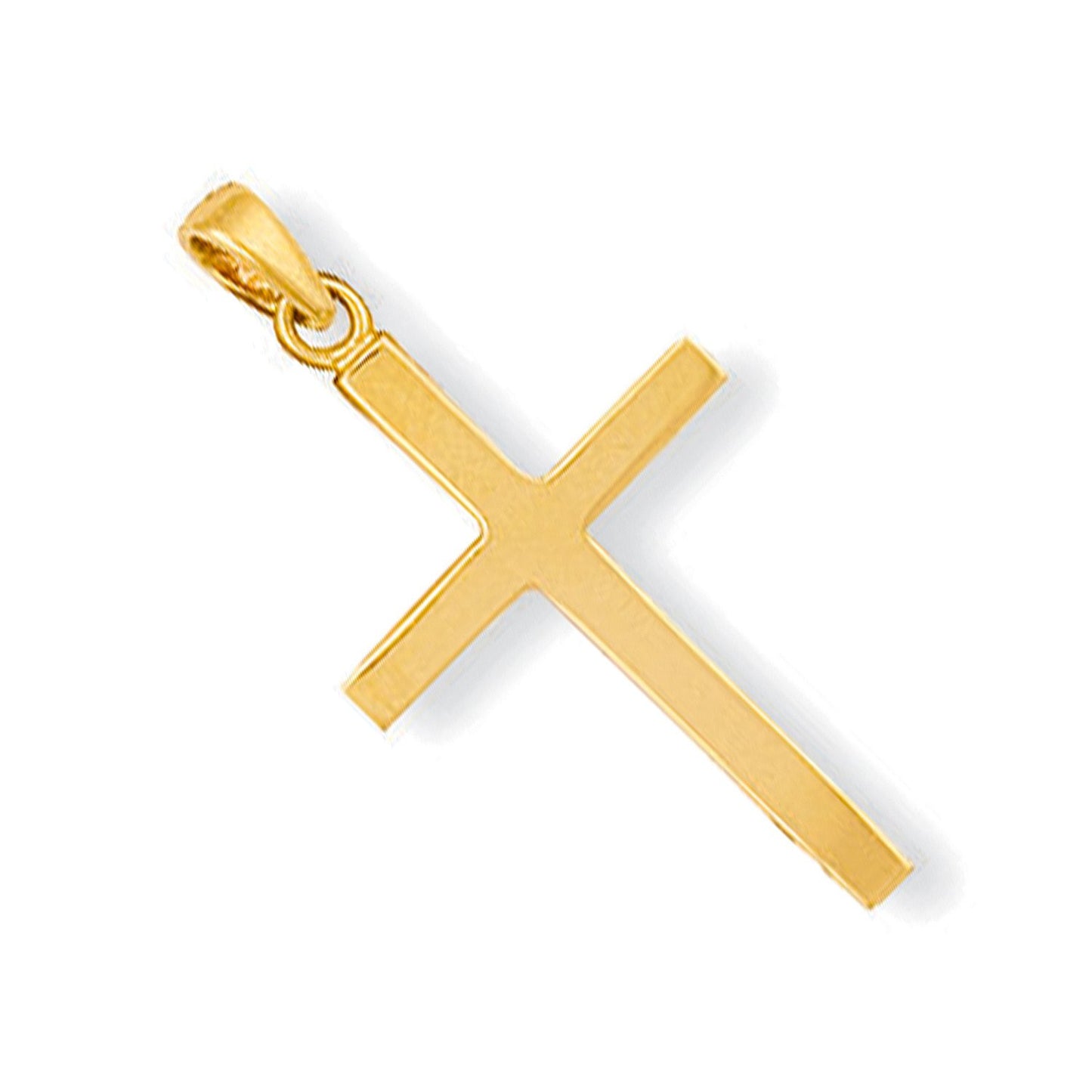 Yellow Gold Plain Cross - 13.1mm
