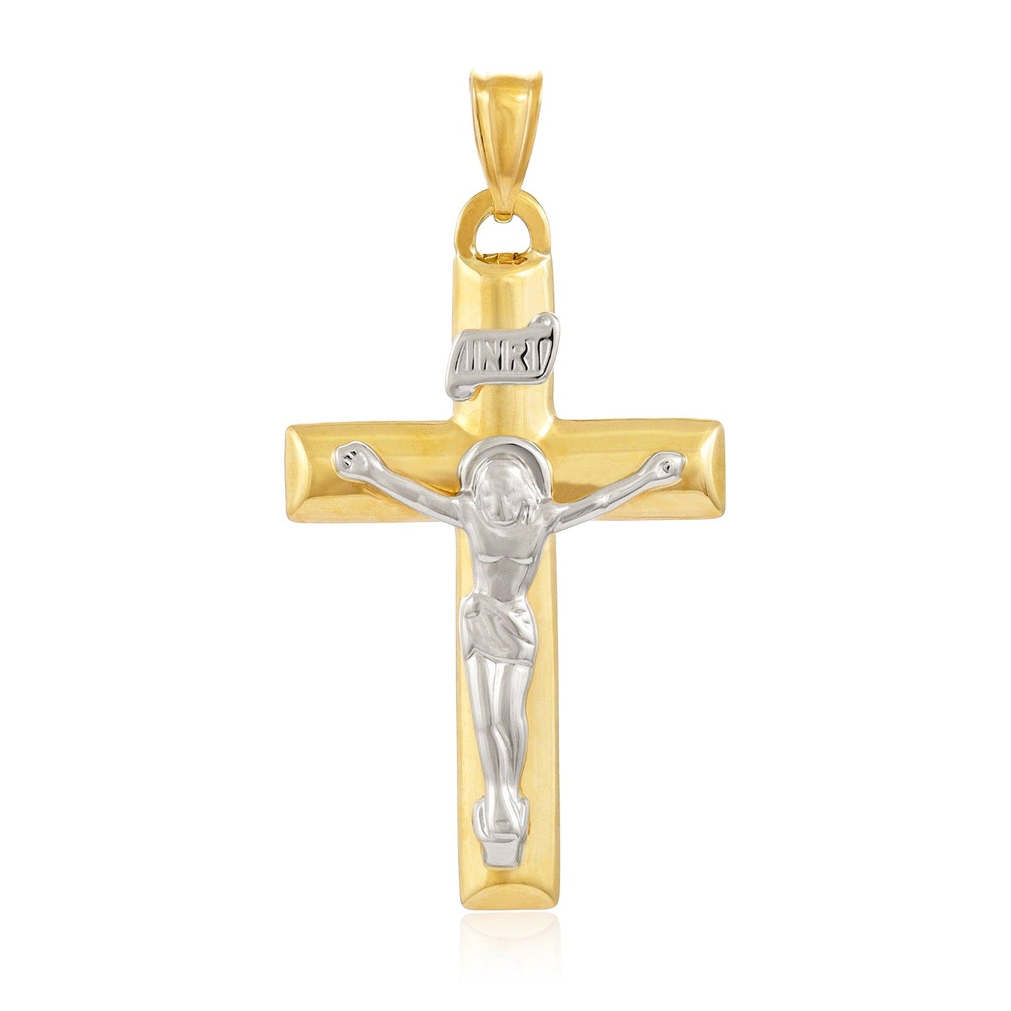 White & Yellow Gold Crucifix