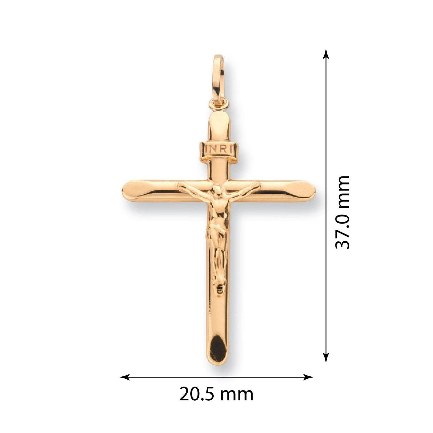 Yellow Gold Crucifix - 20.5mm