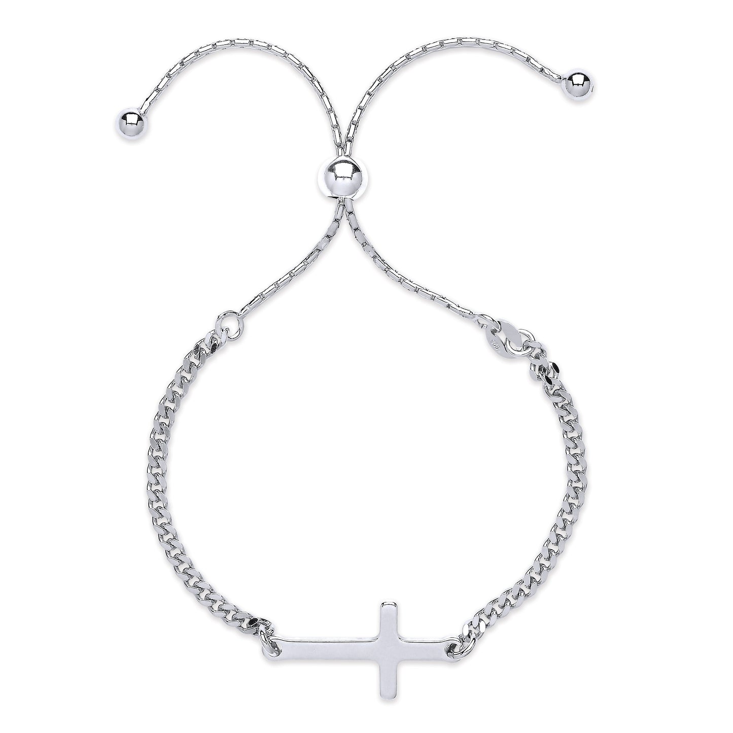 Silver Cross Friendship Bracelet