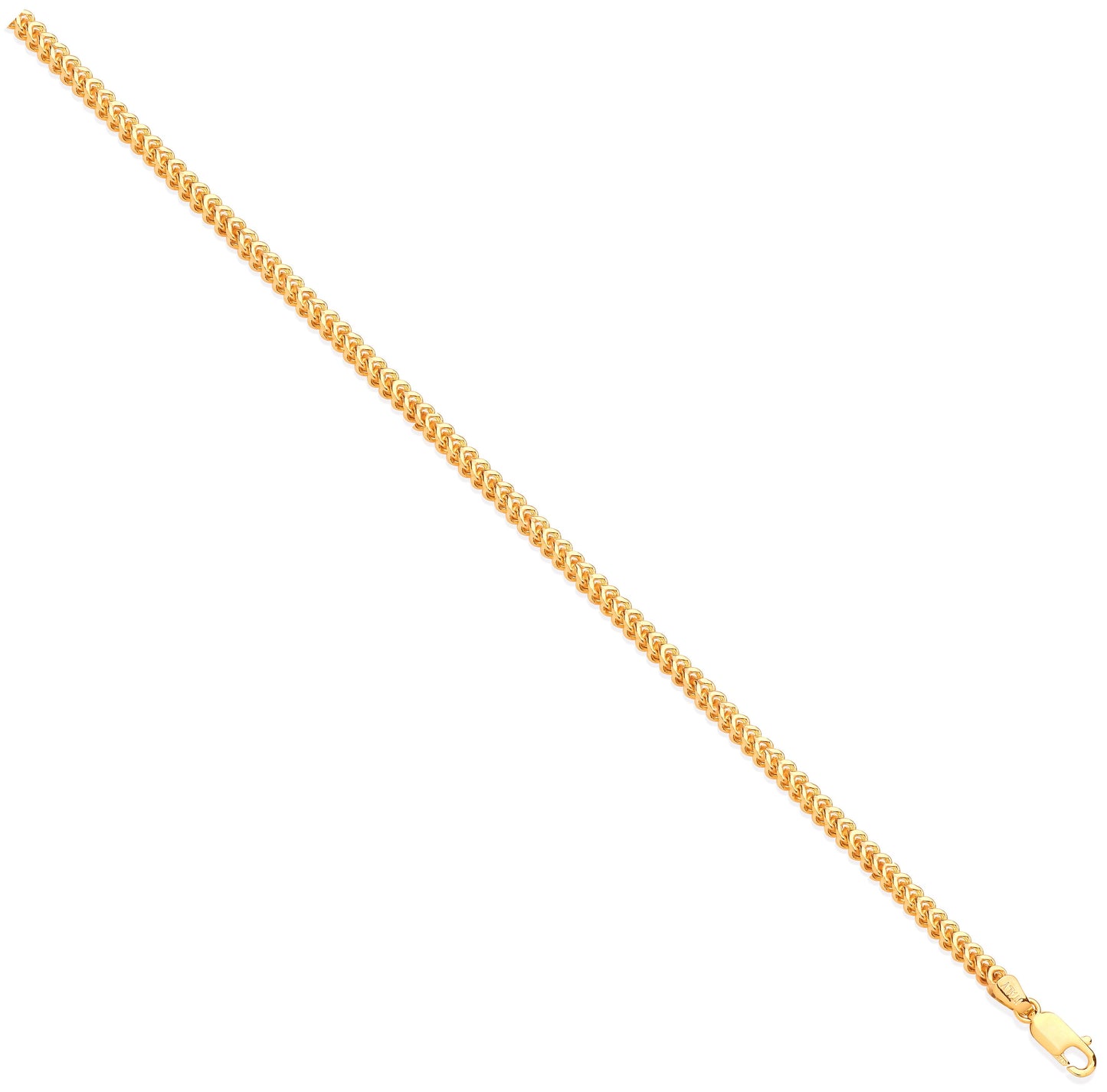 Yellow Gold Franco 4mm Hollow Chain