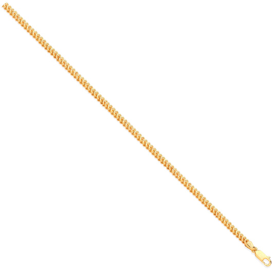 Yellow Gold Franco 4mm Hollow Chain