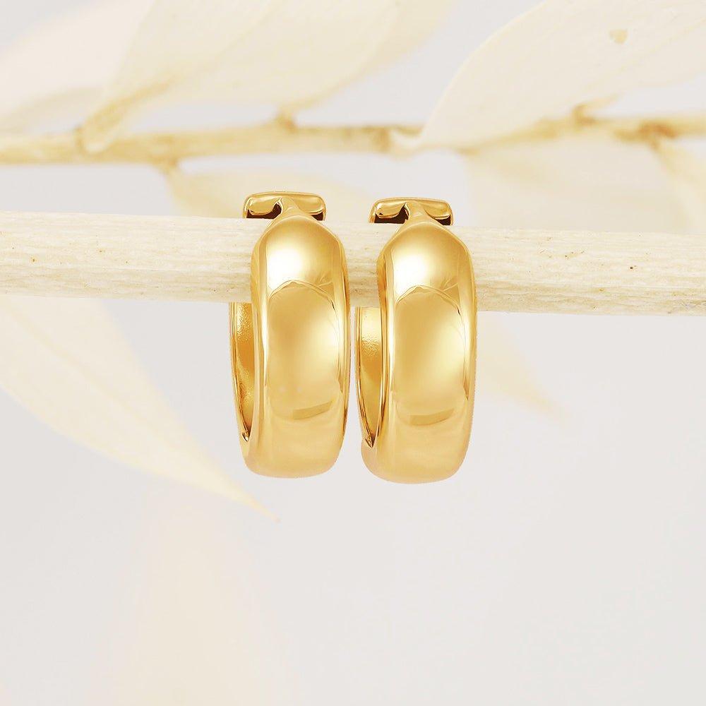 Yellow Gold 16mm Huggies