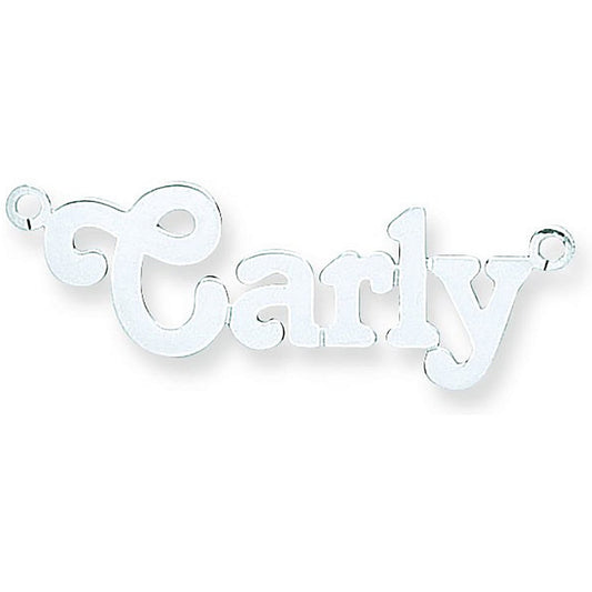Silver Medium Terra Nameplate with 16"/18"/20" Chain