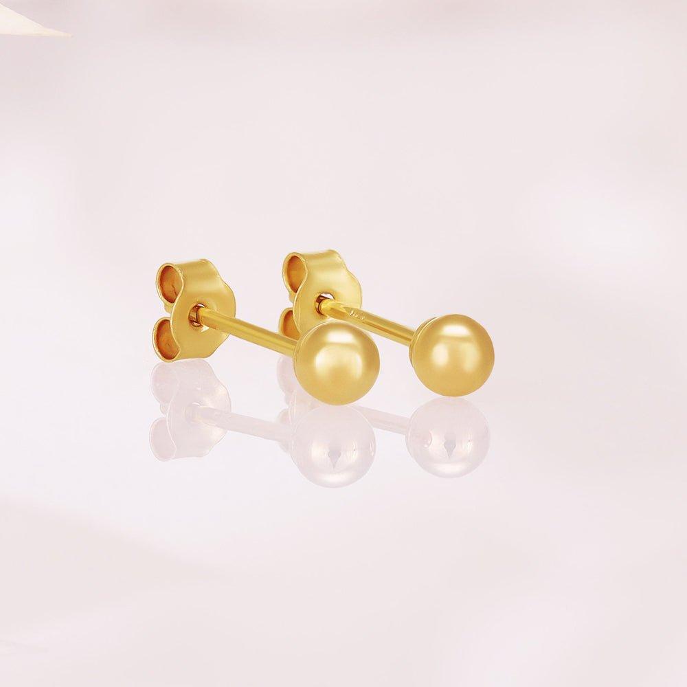 9ct Yellow Gold 3mm Ball Studs