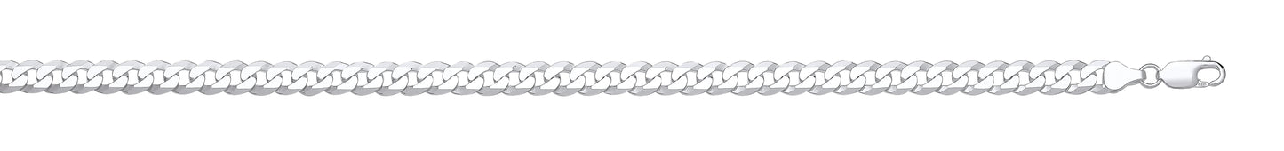 Silver 7mm Economy Flat Curb Chain