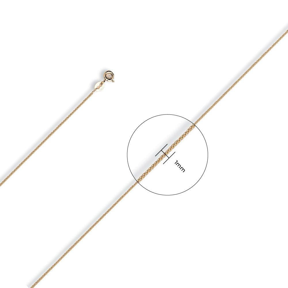 Yellow Gold 1.0mm Spiga Chain