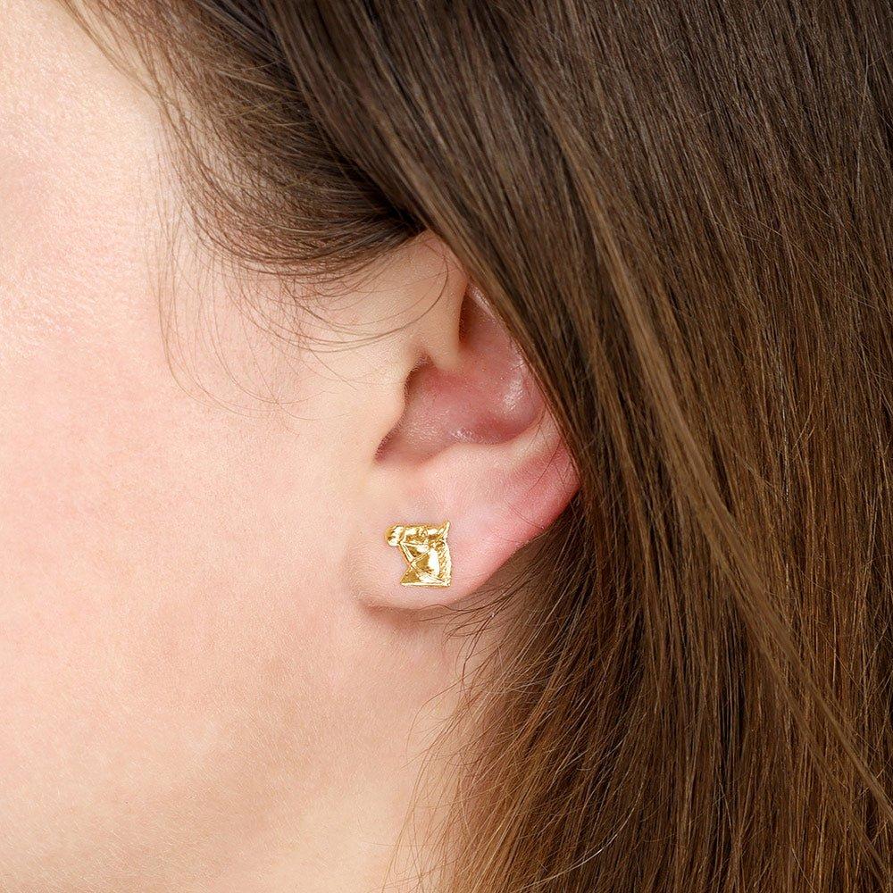 9ct Yellow Gold Horse Studs