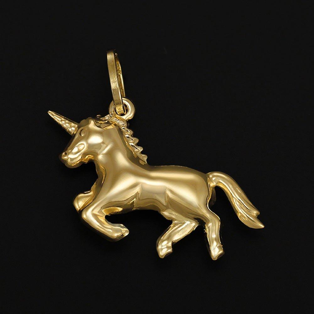 Yellow Gold Unicorn Pendant