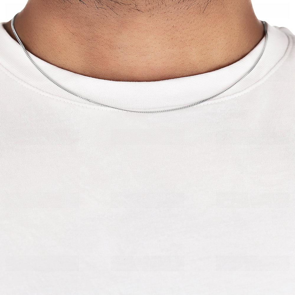 18ct White Gold 1.4mm Curb Chain