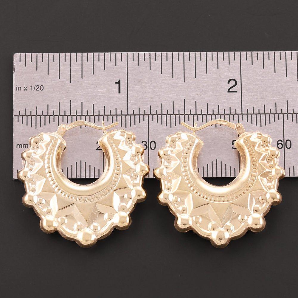 Yellow Gold Traditional Creoles Earrings