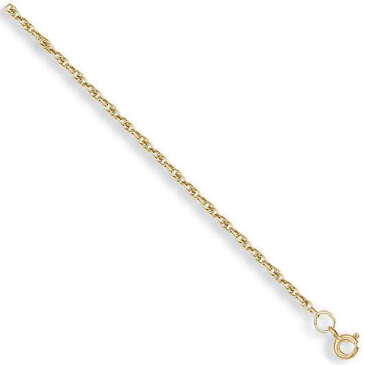 Yellow Gold 1.7mm Prince of Wales Chain