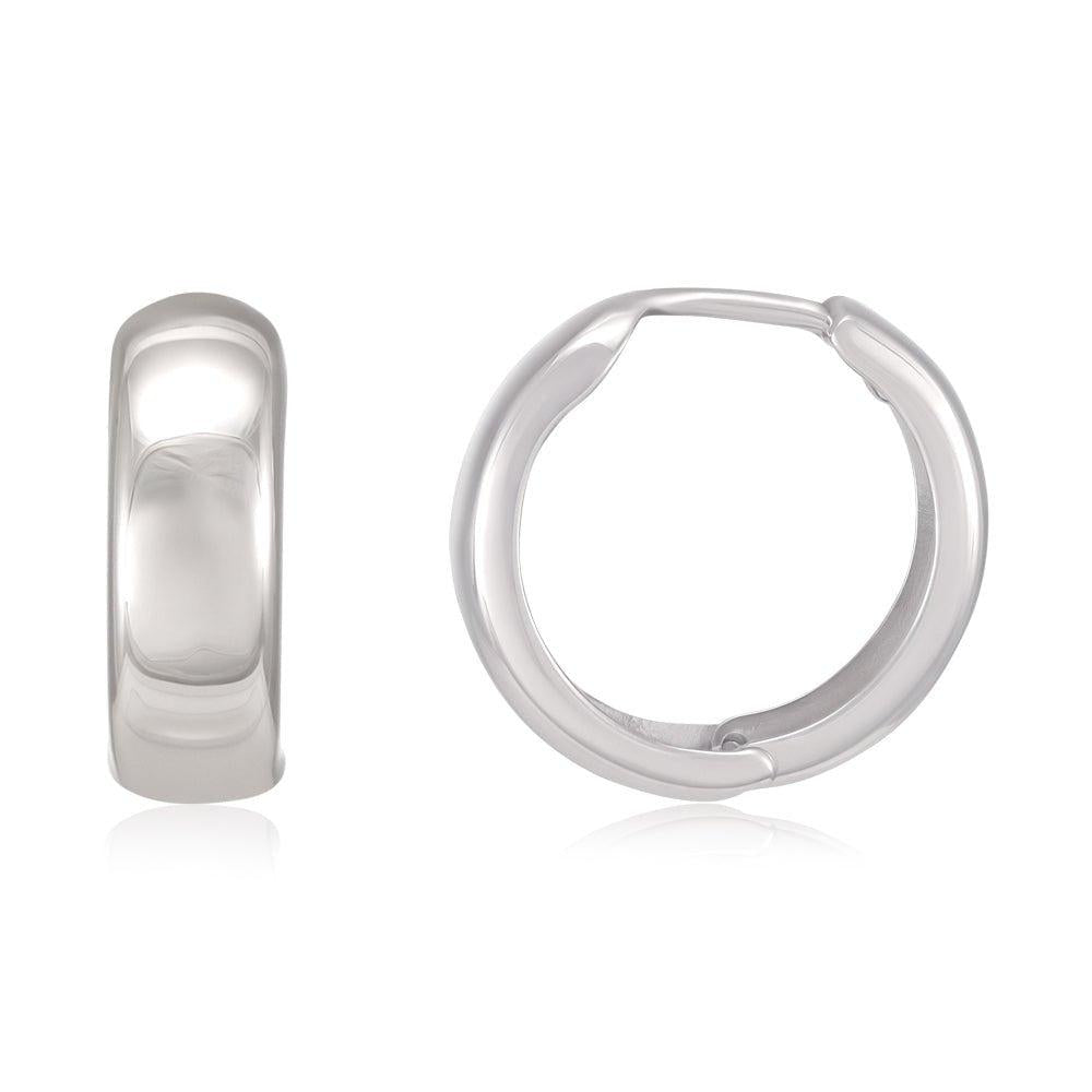 White Gold 16mm Hinged Huggies