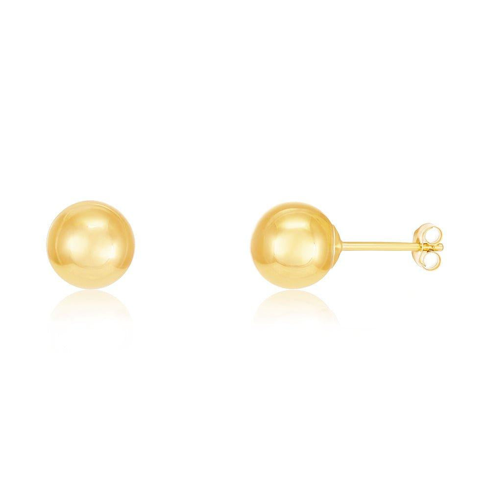 9ct Yellow Gold 7mm Ball Studs