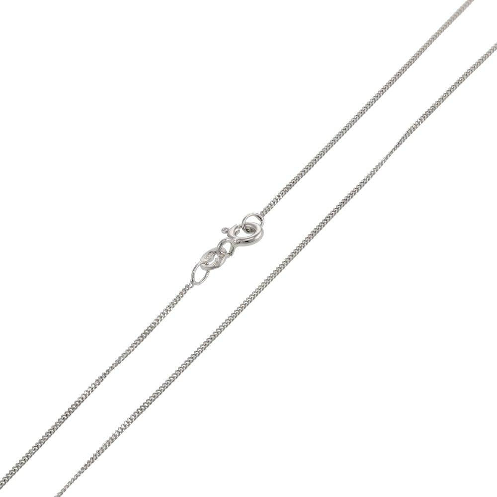 18ct White Gold 0.9mm Curb Chain