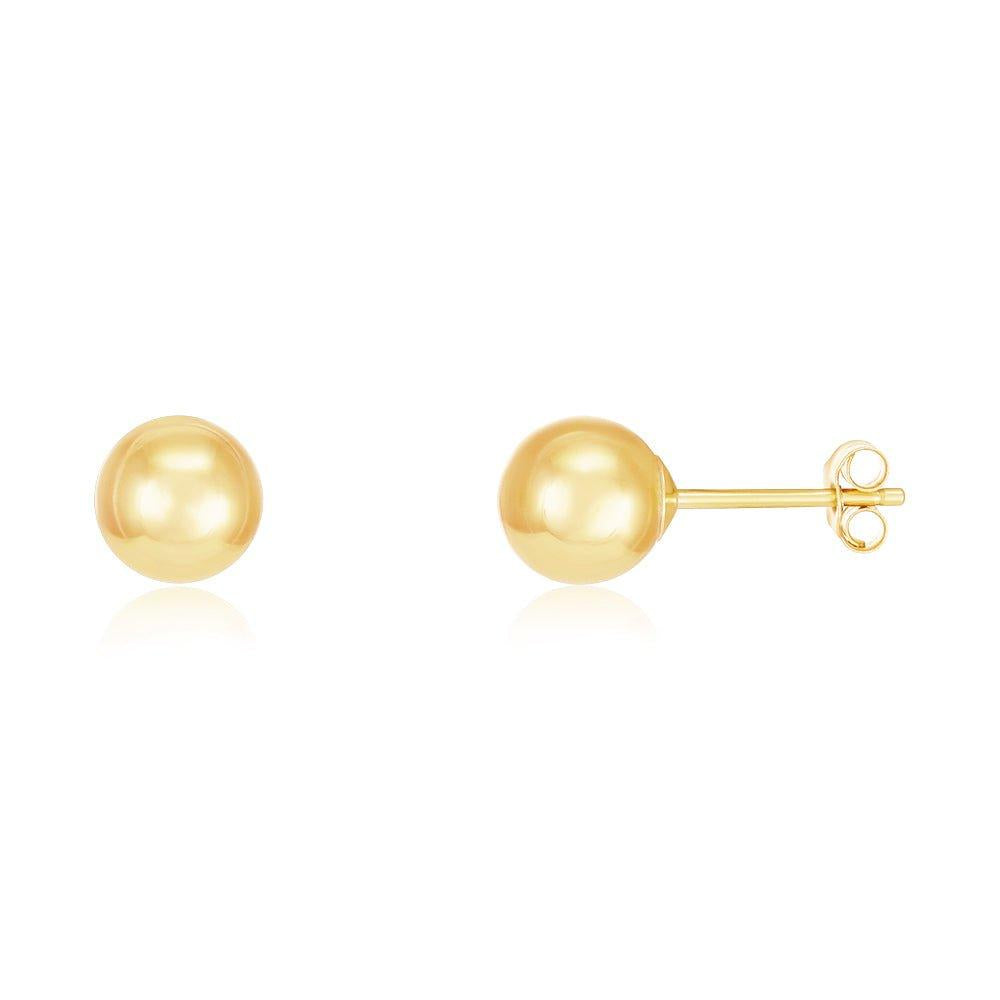 9ct Yellow Gold 6mm Ball Studs
