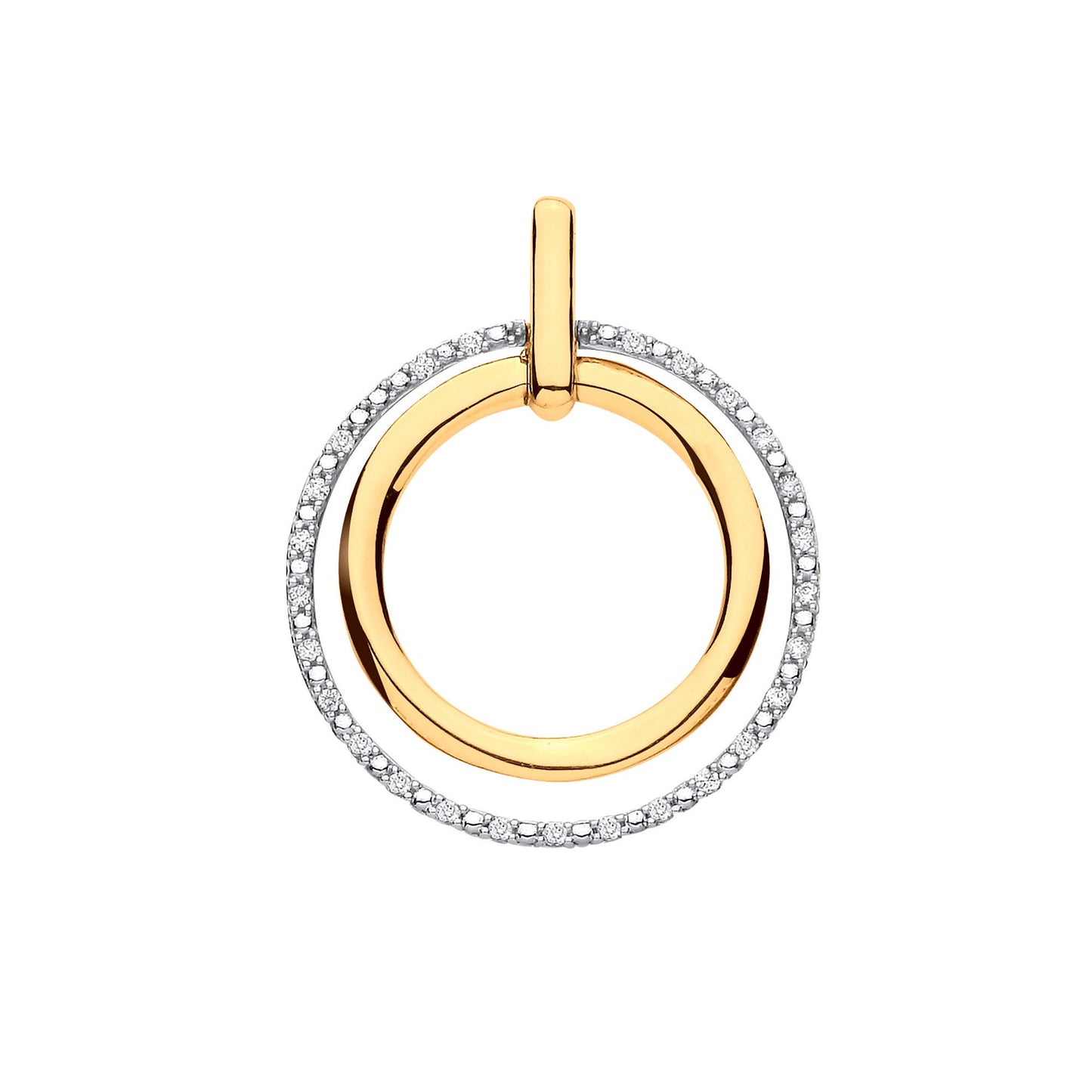 9ct Yellow Gold 0.10ctw Circle of Life Pendant