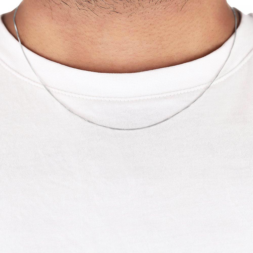 18ct White Gold 0.9mm Curb Chain