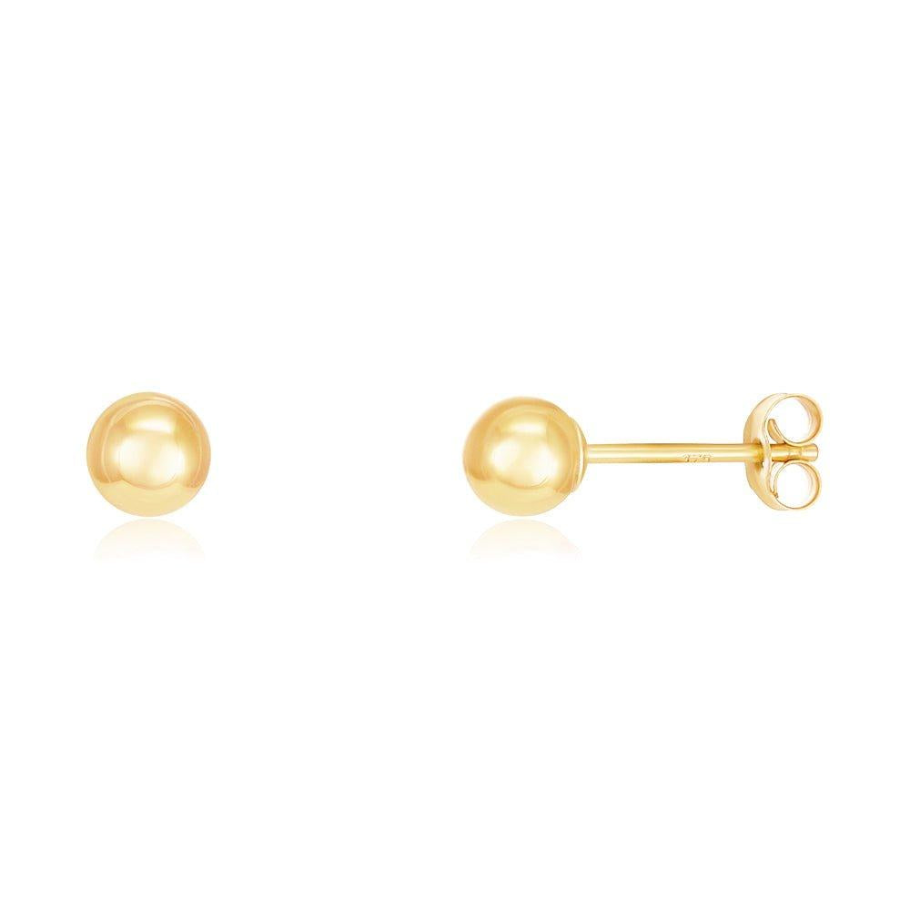 9ct Yellow Gold 4mm Ball Studs