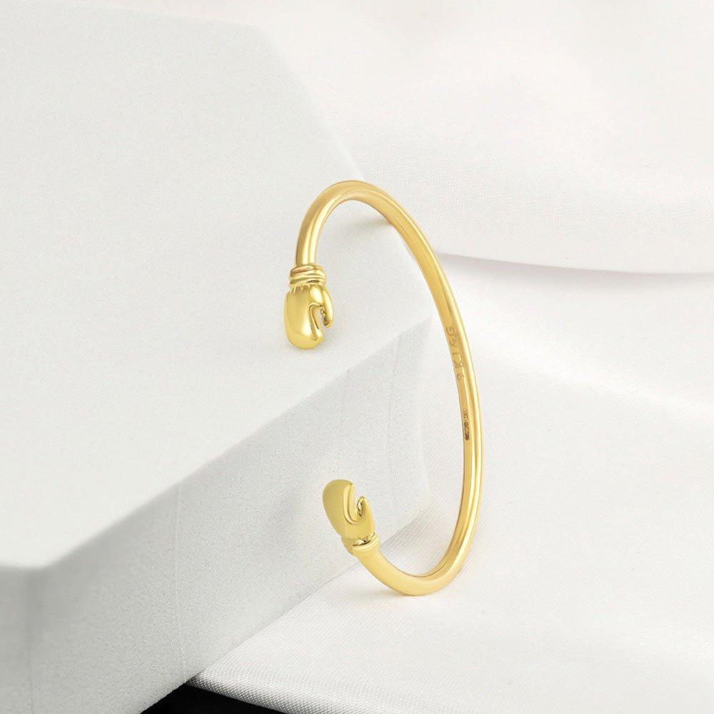 Yellow Gold Baby Boxing Glove Bangle