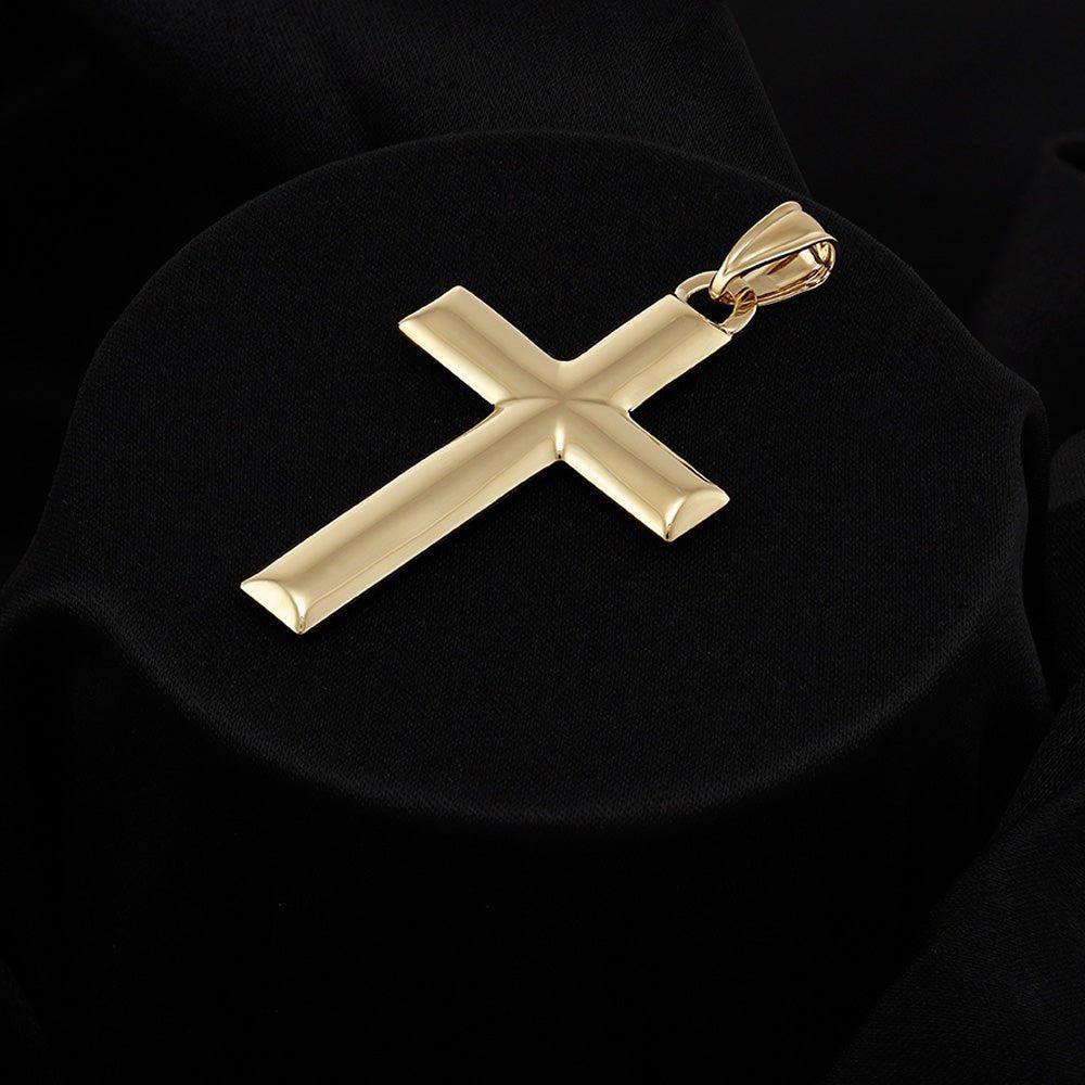 Yellow Gold Hollow Tubed Cross