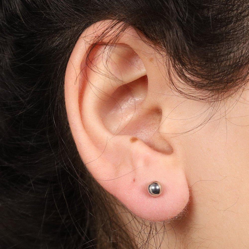 9ct White Gold 5mm Ball Studs