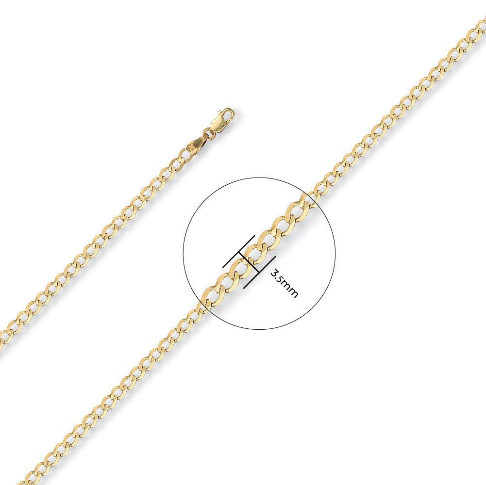 Yellow Gold 3.5mm Economy Curb Chain