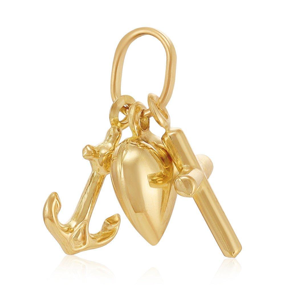 Yellow Gold Faith Hope & Charity Pendant