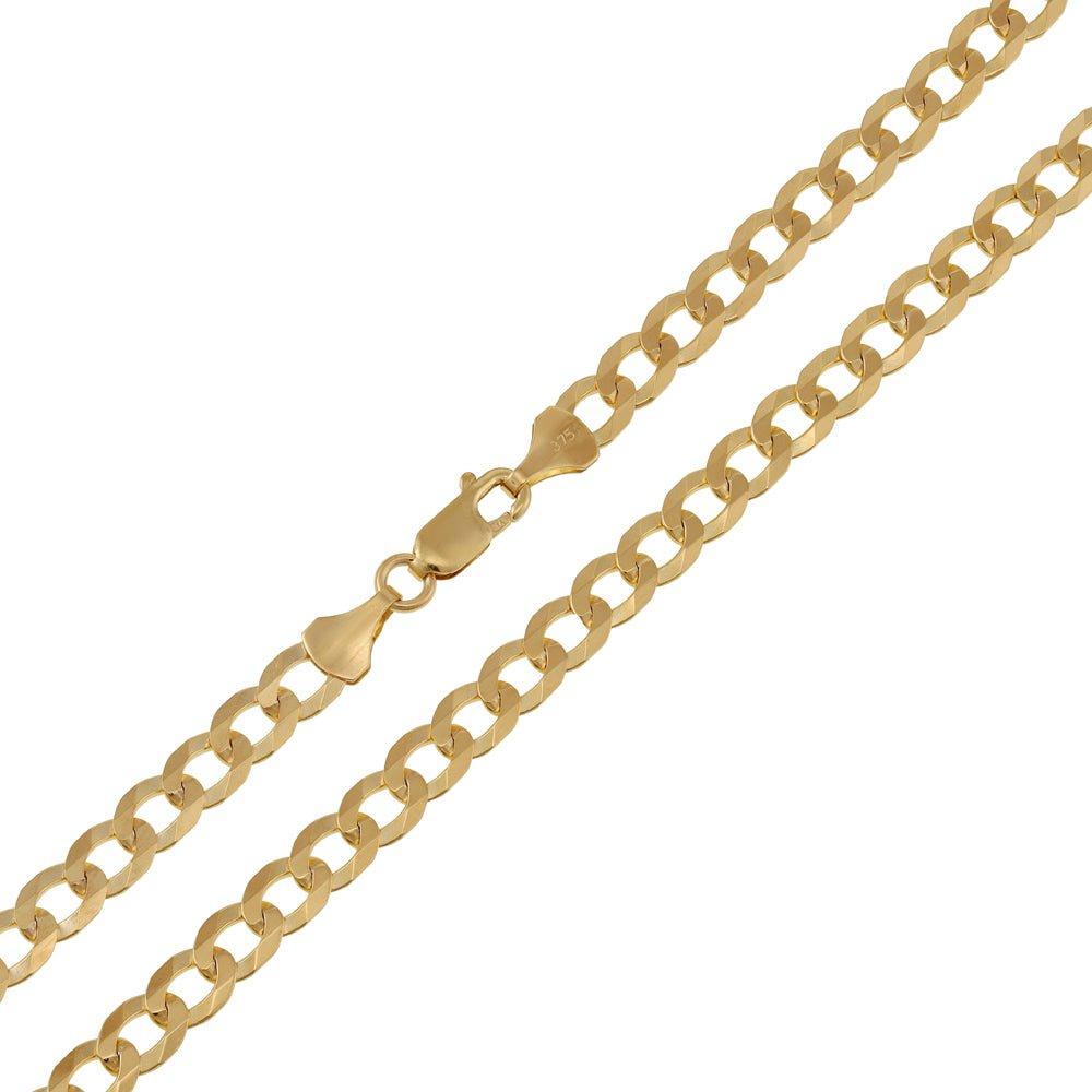 Yellow Gold 5.5mm Flat Curb Chain