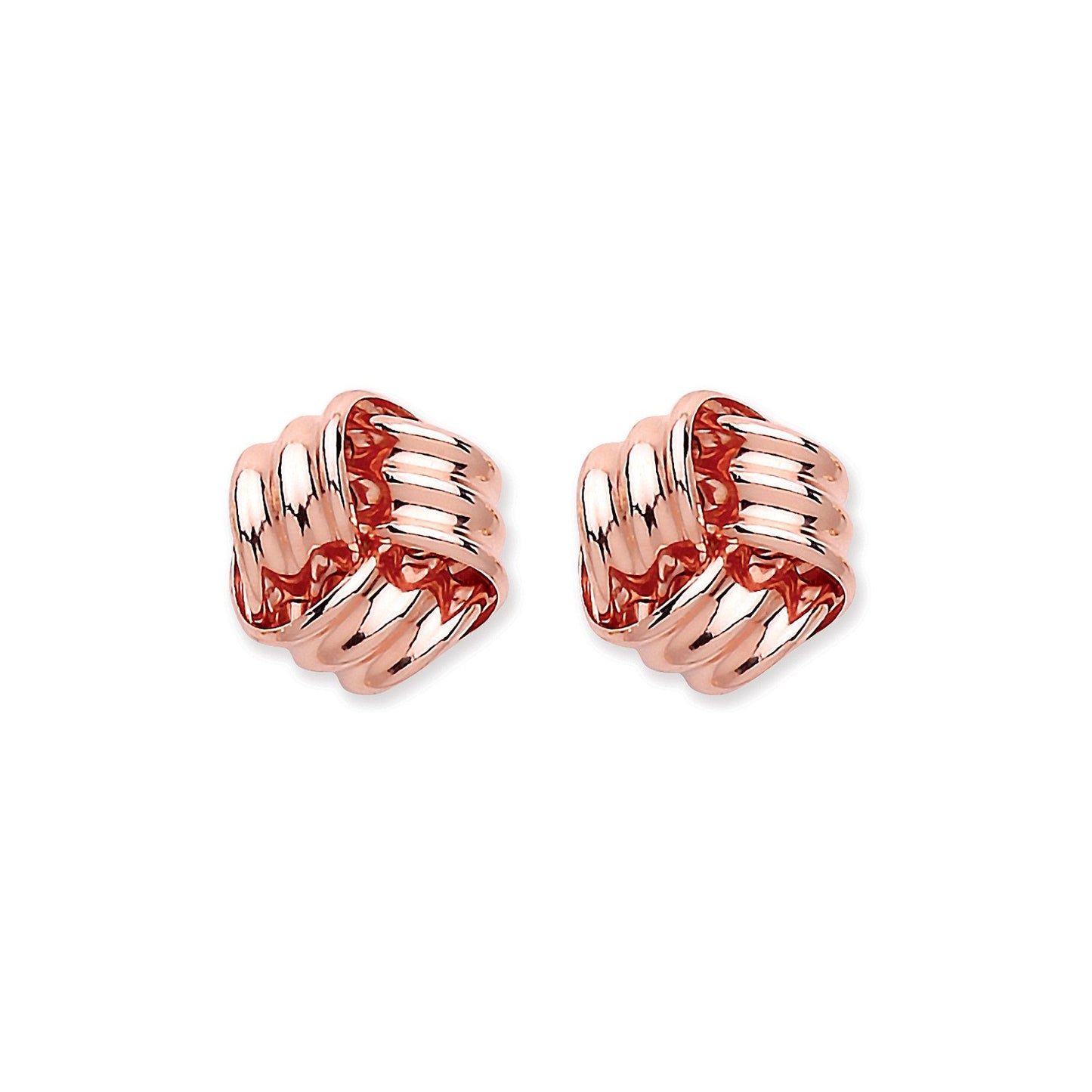9ct Rose Gold Knot Studs (HNN-0391F1)